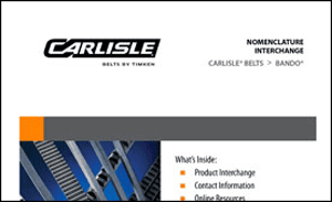 Download the Bando to Carlisle Belts Interchange Sheet for more information on replacing your Bando Belts with Carlisle Belts